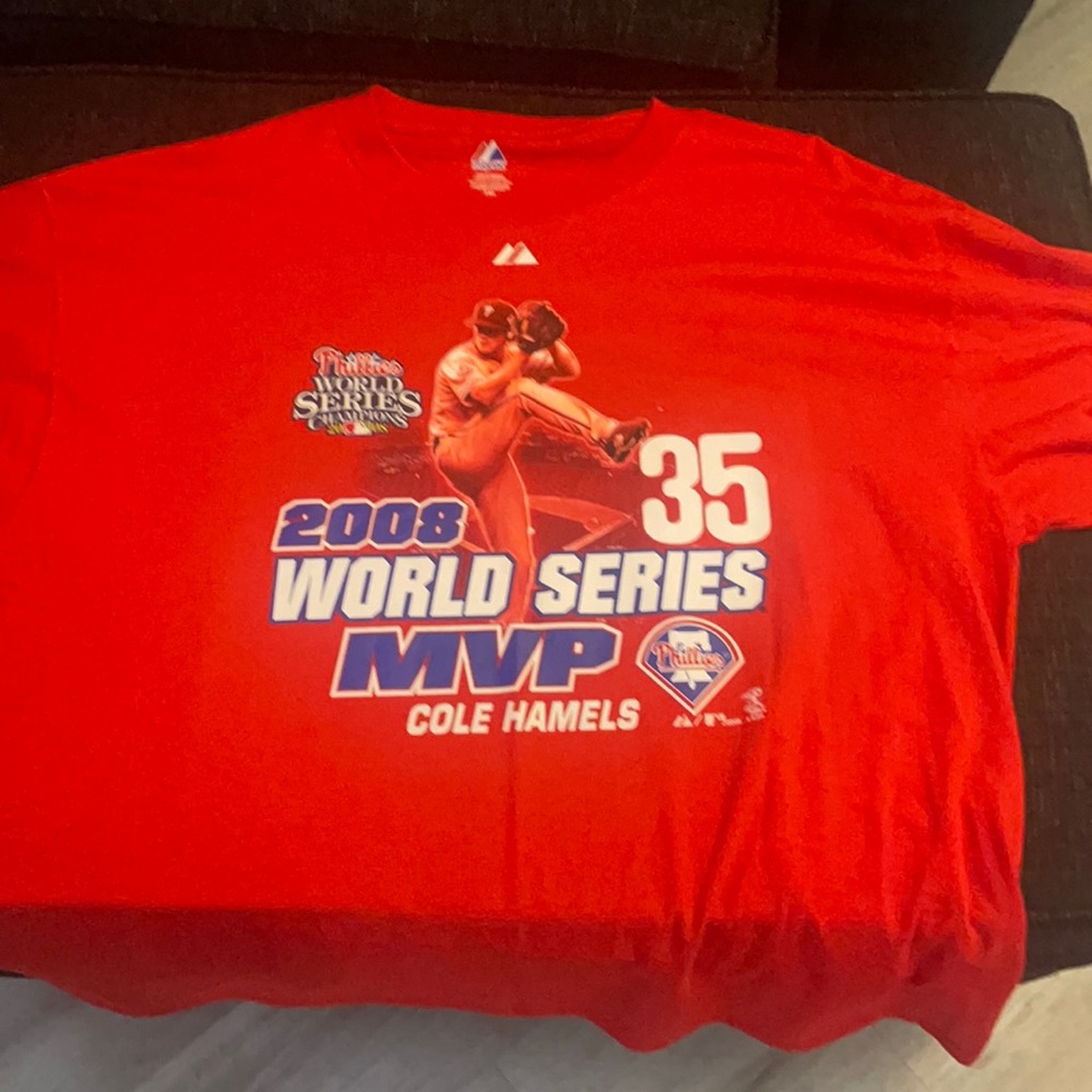 Vintage 2008 Cole Hamels World Series MVP Shirt